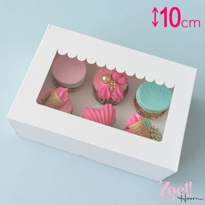 Cupcakedozen.nl Doos voor 6 cupcakes - luifel (10 st)