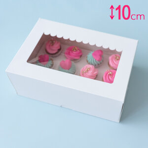 Cupcakedozen.nl Box für 12 Mini-cupcakes - Schaufenster (25 Stück)