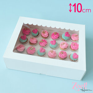 Cupcakedozen.nl Box für 24 Mini-cupcakes - Schaufenster (25 Stück)