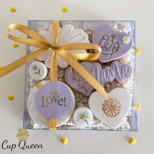 Cupcakedozen.nl Sweets box from recycled plastic - 15 x 15 x 3 cm (25 pieces)