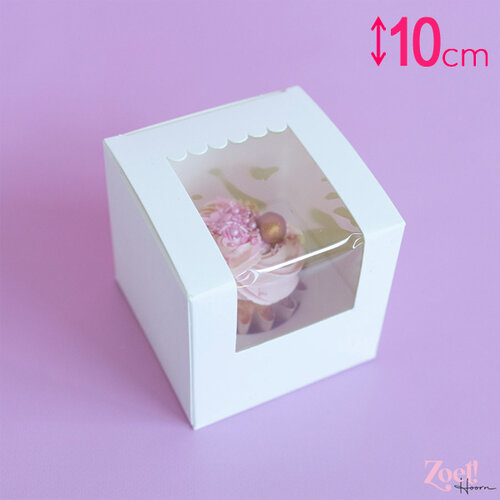 Cupcakedozen.nl Doos voor 1 cupcake - luifel (10 st)