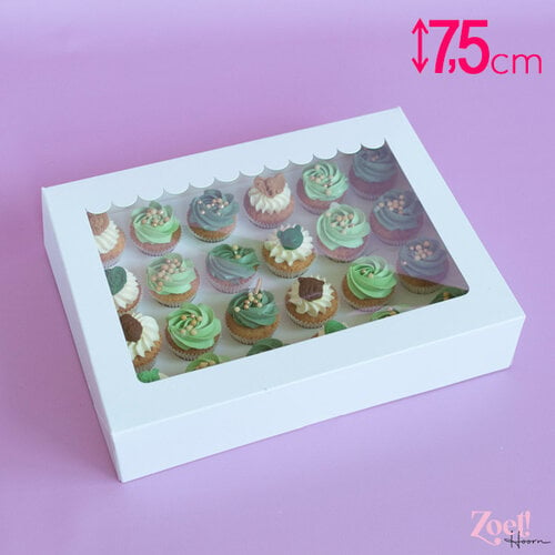 Cupcakedozen.nl Box for 24 mini cupcakes + shop window (10 pieces)