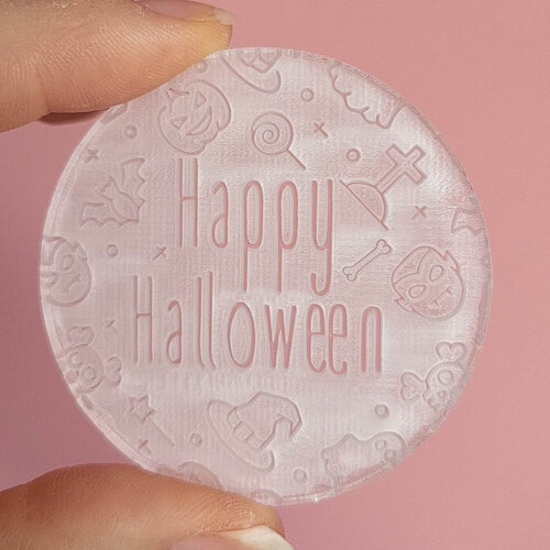 Koekatelier Cookie stamp - Happy Halloween with pattern