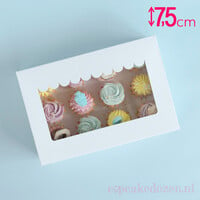 Doos voor 12 minicupcakes - luifel (10 st)