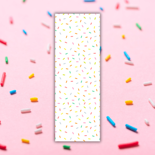 Cupcakedozen.nl Koekkaart Sprinkles - 7x21cm (25 st) Cupcakedozen.nl Koekkaart Sprinkles - 7x21cm (25 st)