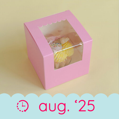 Cupcakedozen.nl Rosa Box für 1 Cupcake - Schaufenster (10 Stück) Cupcakedozen.nl Rosa Box für 1 Cupcake - Schaufenster (10 Stück)