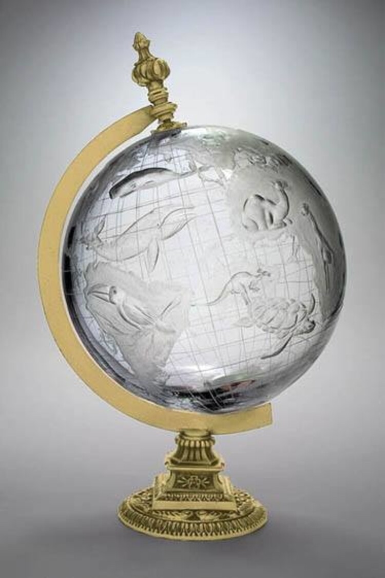 AP crystal Kristallen wereldbol met dieren