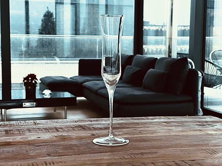 Skloglass Handgemaakte  champagneglazen IRIS
