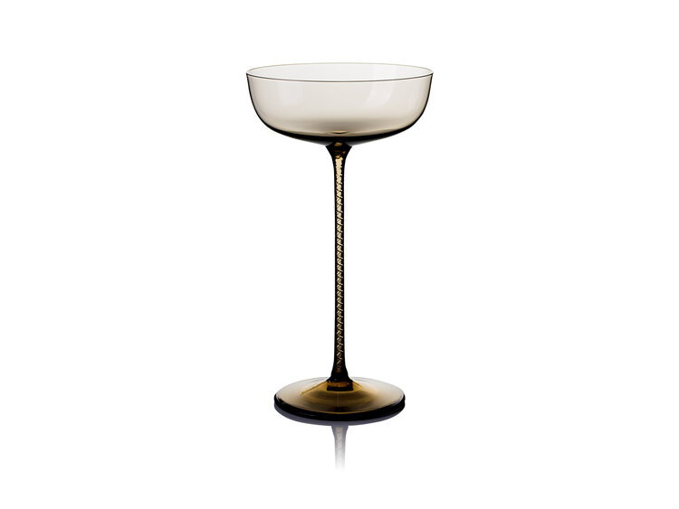 Skloglass Tangled champagnecoupe / 2st - Smoke