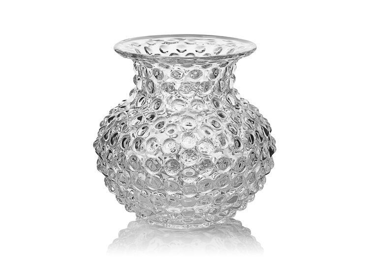 Skloglass Handgemaakt kristallen Lobelia vaas Kristal