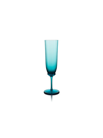 Skloglass Sakura champagneglas / 2st - Aquamarijn
