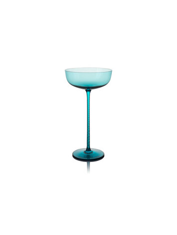 Skloglass Tangled champagneglas / 2st - Aquamarijn