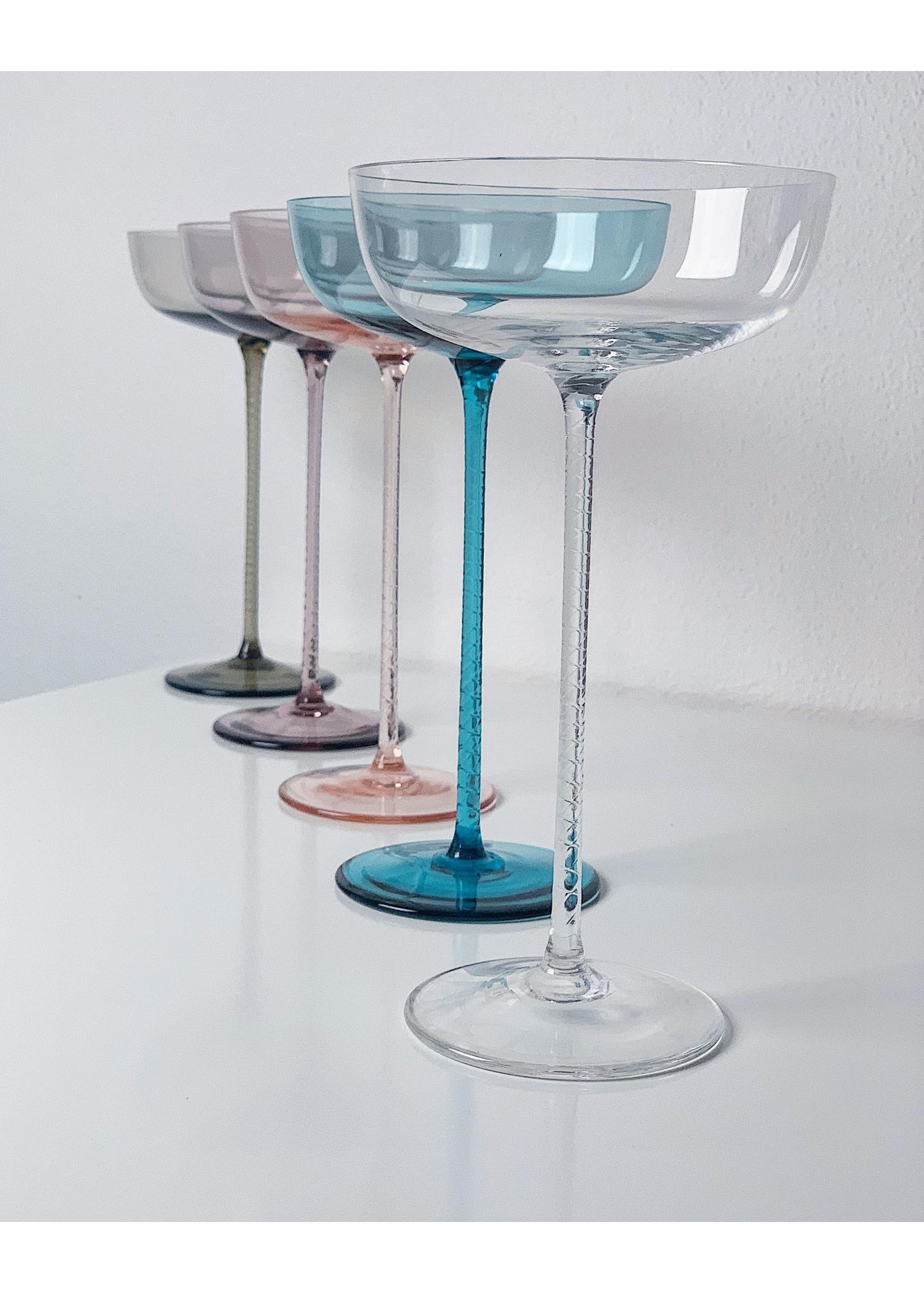 Skloglass Tangled champagneglas / 2st - Paars