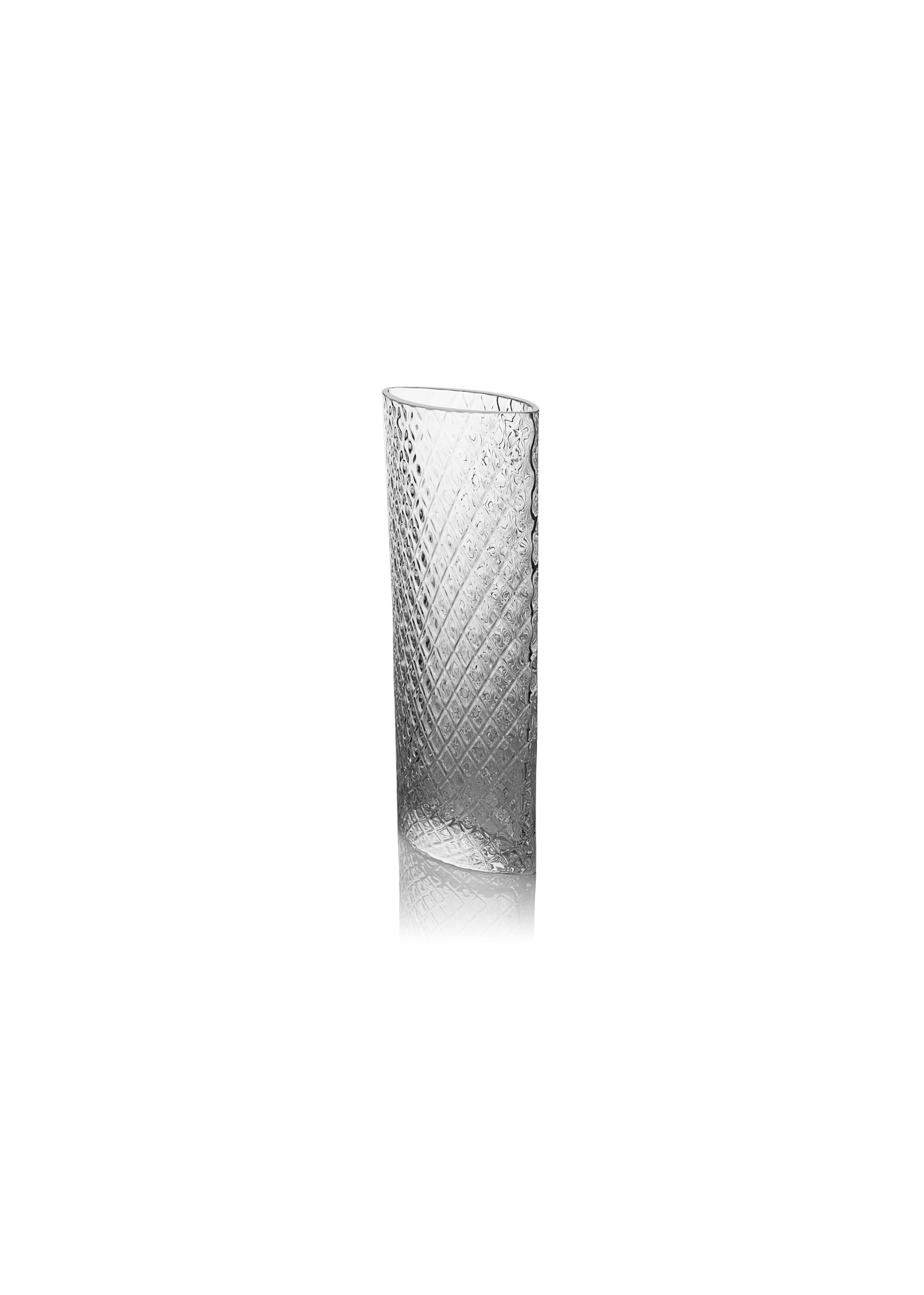 Skloglass Handgemaakt kristallen Lilie vaas 300mm - Kristal