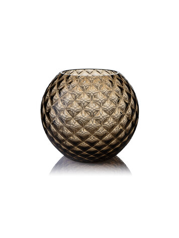 Skloglass Kristallen Dahlia bolvaas 180mm - Smoke