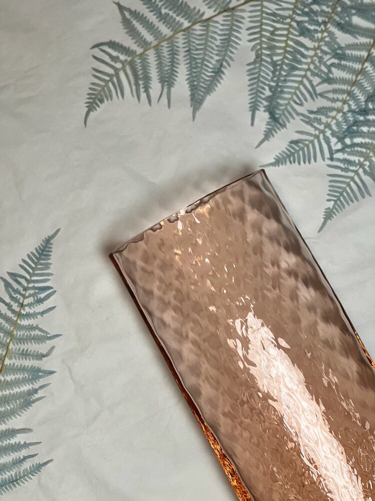 Skloglass Handgemaakt kristallen Lilie vaas 300mm - Roze