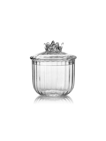 Skloglass Handgemaakte  schaal met deksel  Sakura