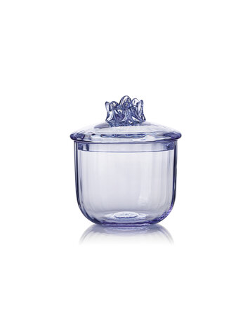 Skloglass Handgemaakte  schaal met deksel  Sakura Alexandrit