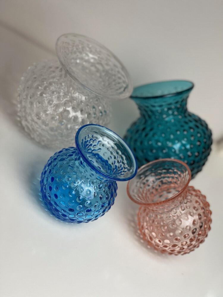 Skloglass Handgemaakt kristallen Lobelia vaas Kristal