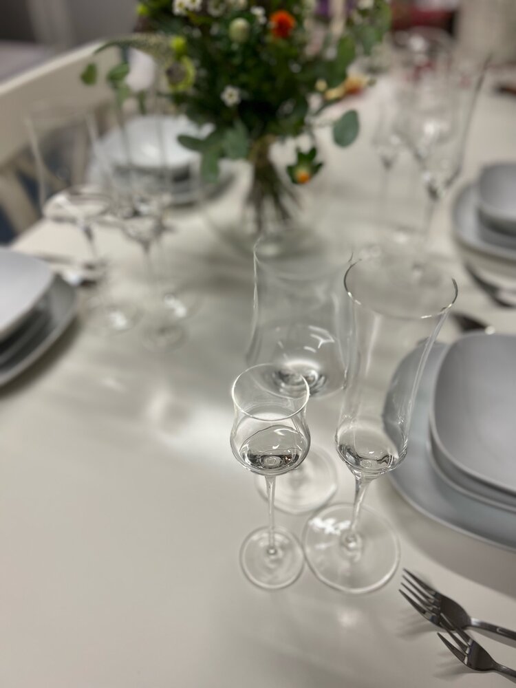 Skloglass Handgemaakte  champagneglazen IRIS