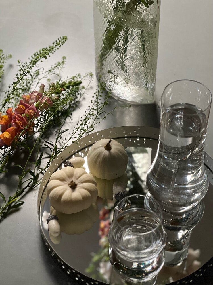 Skloglass Handgemaakte kristallen karaf met 4 glazen IRIS