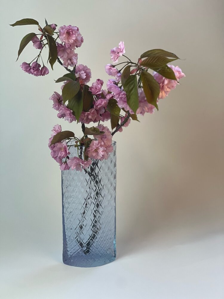 Skloglass Handgemaakt kristallen Lilie vaas 300mm - Alexandrite