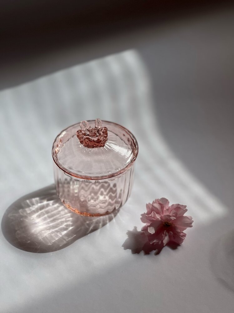 Skloglass Handgemaakte  cadeuset  Sakura ROZE