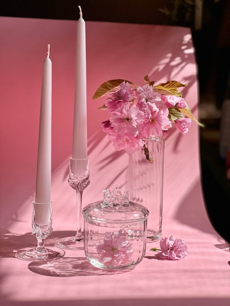 Skloglass Handgemaakte  groot cadeuset  Sakura KRISTAL