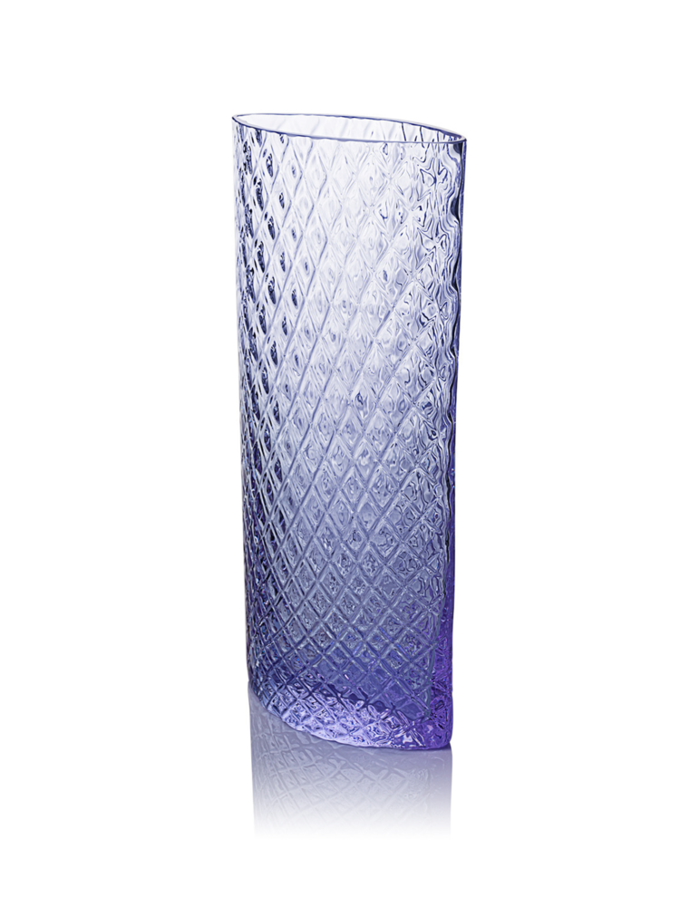 Skloglass Handgemaakt kristallen Lilie vaas 300mm - Alexandrite