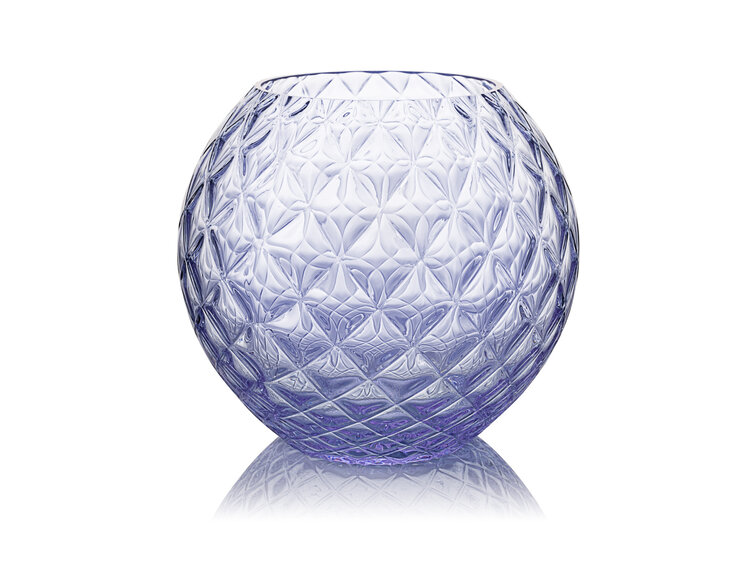 Skloglass Handgemaakt kristallen Dahlia bolvaas 180mm - Alexandrite