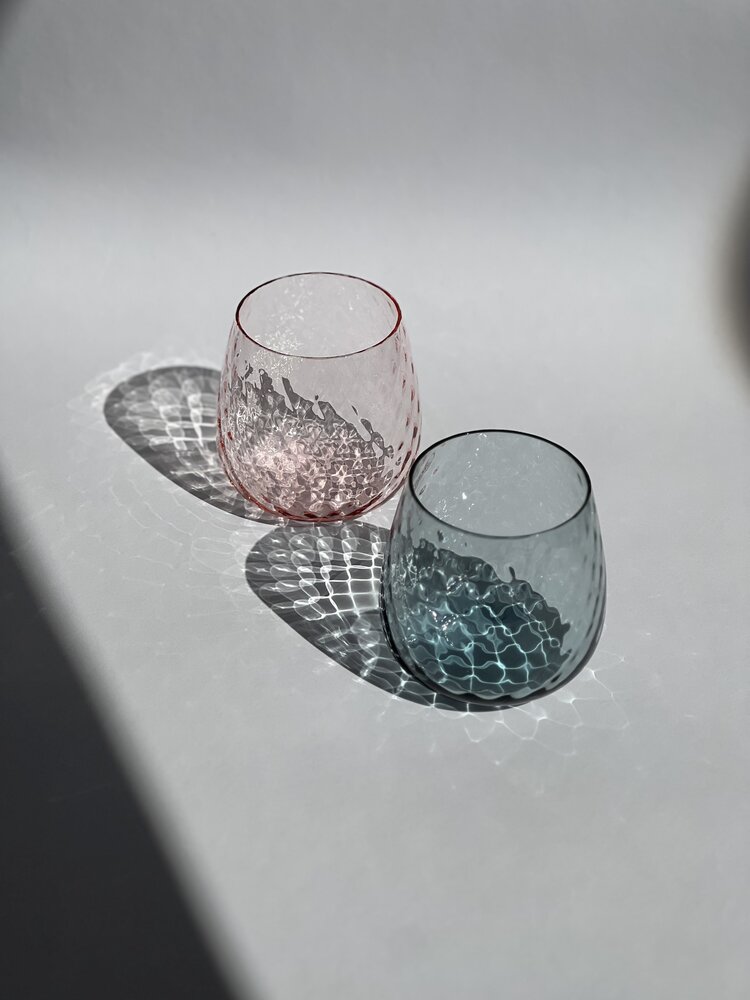 Skloglass Zinnia waterglas / 2st - Saffier