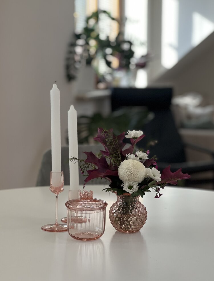 Skloglass Handgemaakte  cadeuset  Sakura ROZE