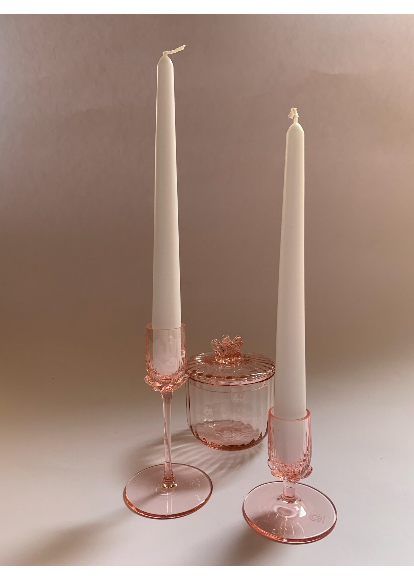 Skloglass Handgemaakte  7cm & 13cm kandelaars Sakura - ROZE