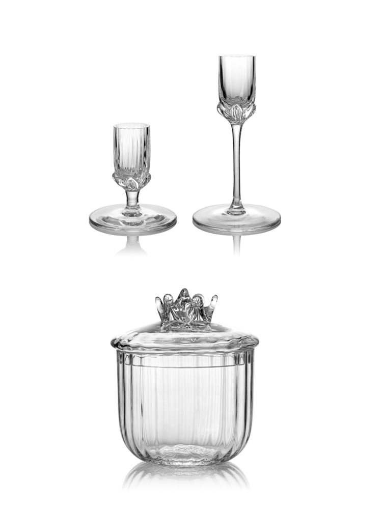 Skloglass Handgemaakte  cadeuset  Sakura KRISTAL