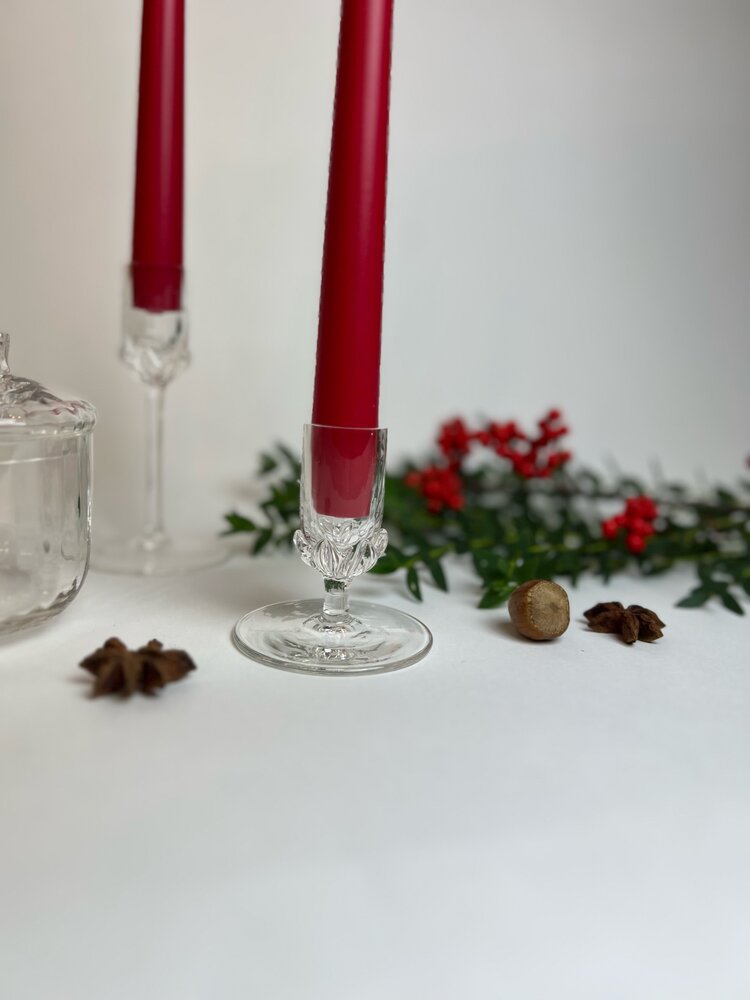 Skloglass Handgemaakte  7cm & 13cm kandelaars Sakura - KRISTAL