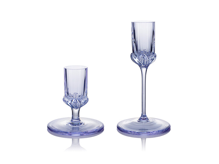 Skloglass Handgemaakte  7cm & 13cm kandelaars Sakura - ALEXANDRIT