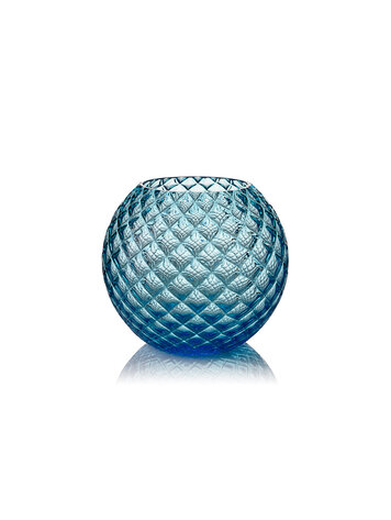 Skloglass Kristallen Dahlia bolvaas 150mm - Azure