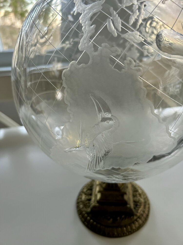 AP crystal Kristallen wereldbol met dieren