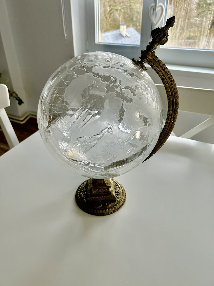 AP crystal Kristallen wereldbol met dieren