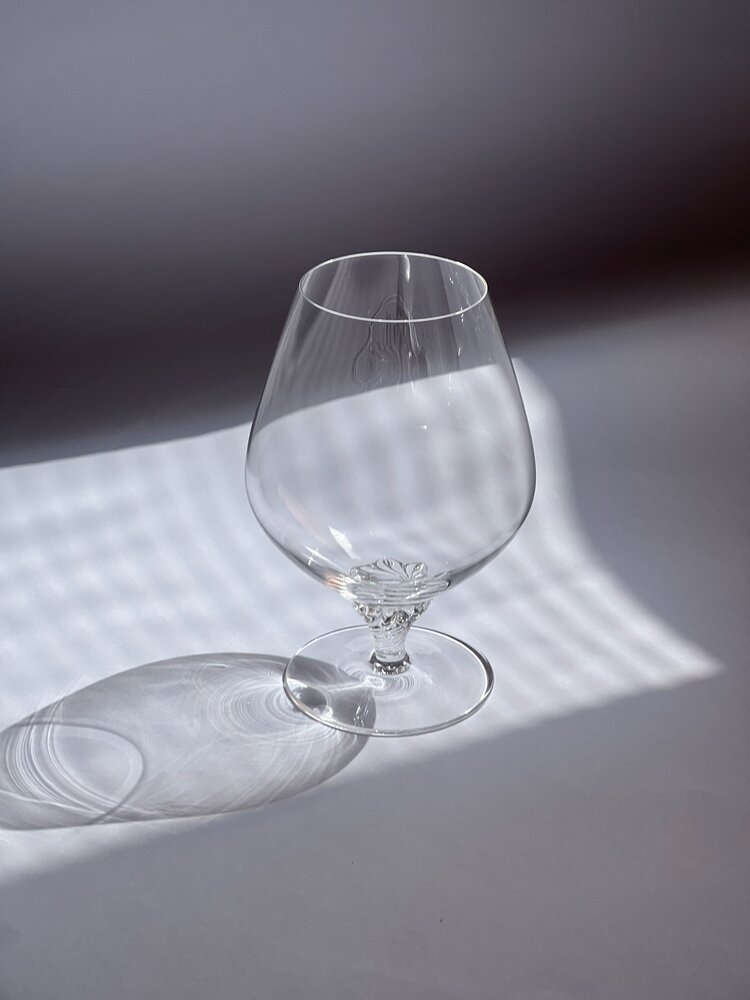 Skloglass Handgemaakte kristallen cognac glas Twist leg