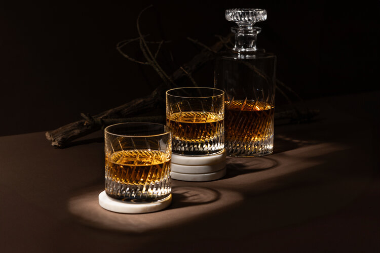 Skloglass Handgemaakte kristallen whisky set LIJN