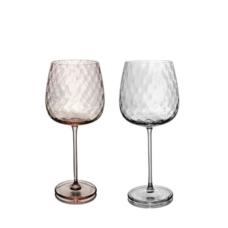 Skloglass Zinnia handgemaakte wijnglazen / 6st mix kleuren