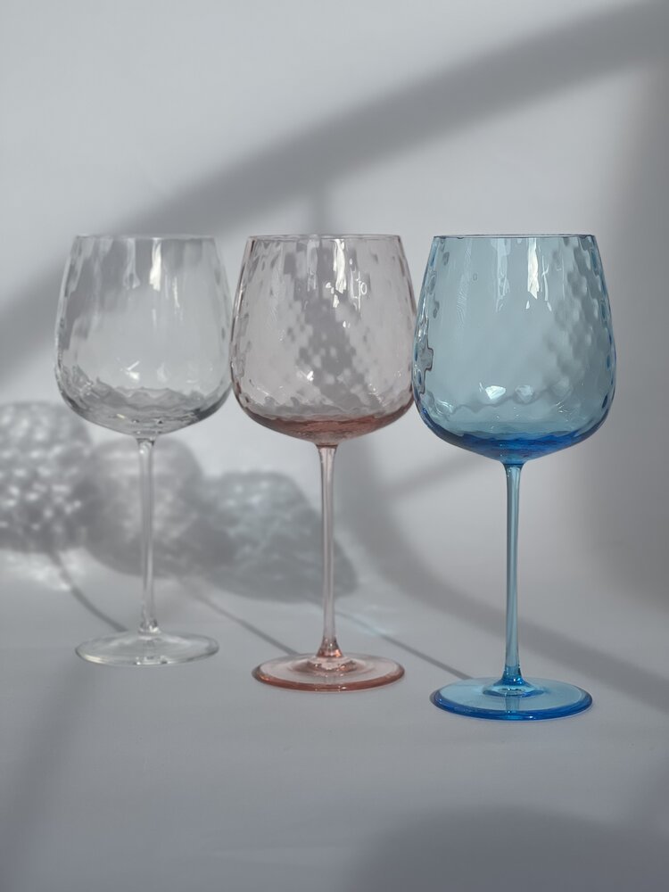 Skloglass Zinnia handgemaakte wijnglazen / 6st mix kleuren