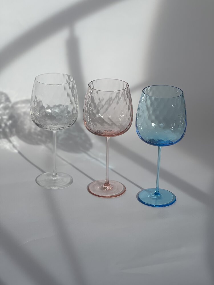 Skloglass Zinnia handgemaakte wijnglazen / 6st mix kleuren