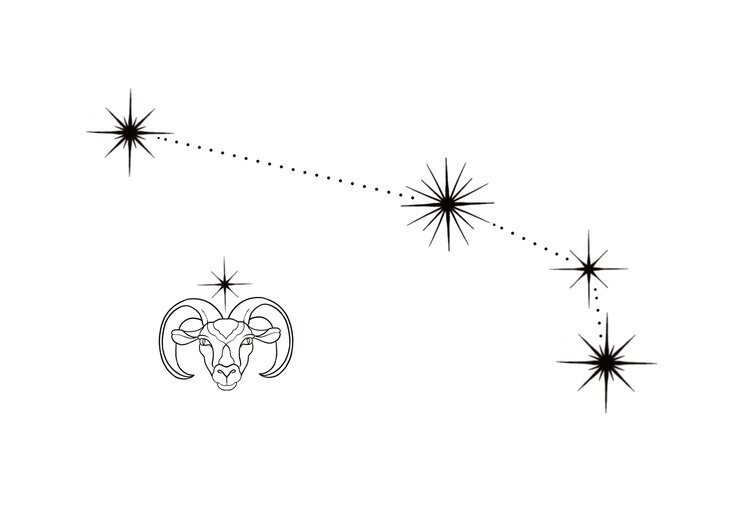 Skloglass Horoscoop RAM op Kristallen bolvaas 18cm