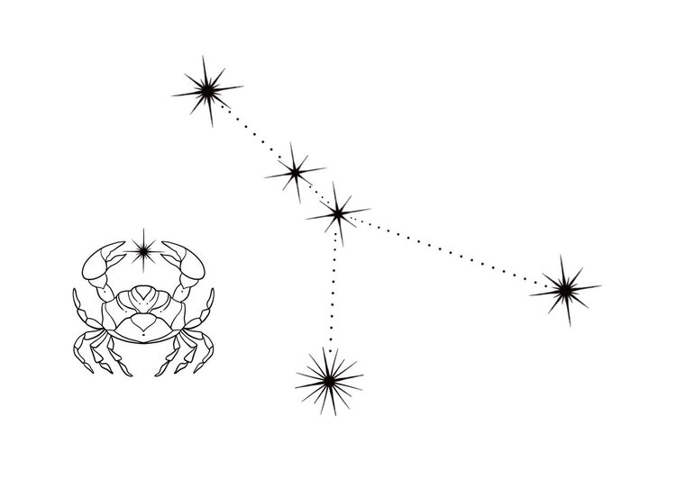 Skloglass Horoskoop KREEFT op Kristallen bolvaas 180mm