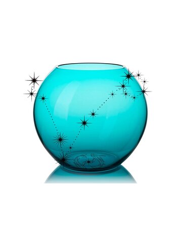 Skloglass Horoscoop kristallen bolvaas 18cm VISSEN