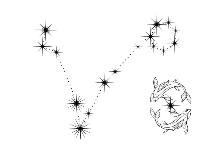 Skloglass Horoscoop VISSEN op Kristallen bolvaas 150mm