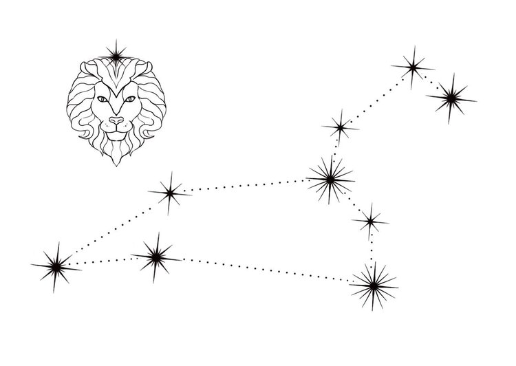 Skloglass Horoskoop LEEUW op Kristallen bolvaas 180mm
