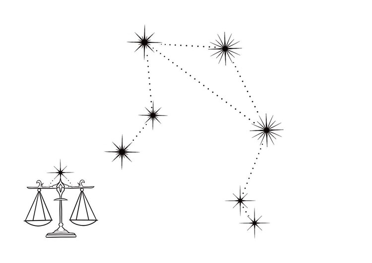 Skloglass Horoscoop WEEGSCHAAL op Kristallen bolvaas 150mm